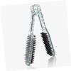 Double-Sided Hair Brush with Clamp for Straightening, ABS Detangling view 2