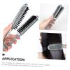 Double-Sided Hair Brush with Clamp for Straightening, ABS Detangling view 4