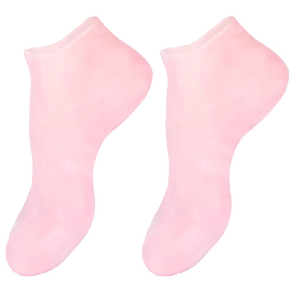 JECOMPRIS Moisturizing Foot Care Socks with Anti-Dryness Effect, Pink, for Dry and Cracked Feet, Size 35–37