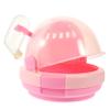 Portable Pink Plastic Hamster Carrier with Handle view 1