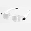 Reading Magnifier, Headband Magnifier for Model-Building Repairs, Adjustable 1.5–3.8x Magnification for Hobbies, Jewelry and Reading, White to Pursue Happiness view 1