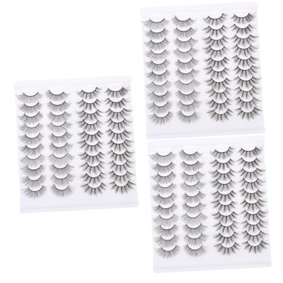 Housoutil 60 Pairs of Natural False Eyelashes for Girls, Realistic Reusable Lashes for Makeup, Salon and Everyday Use