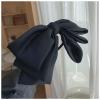 Women's Satin Bow Headband, Black view 1