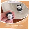 12 Small Black Pearl Hair Clips view 4