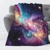 3D Galaxy Flannel Fleece Blanket, Soft Starry Sky Throw, 100 x 130 cm view 2