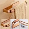 YILDEX Wall-Mounted Towel Holder, All Copper, Self-Adhesive, No Drilling, Rust-Resistant, for Bathroom and Kitchen, Rose Gold_D Anniversary Stabilize view 2
