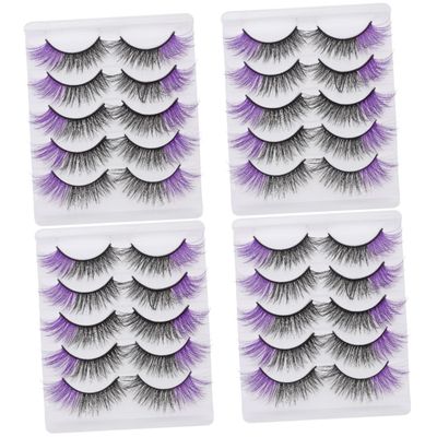 Beavorty 20 Pairs of False Eyelashes with Box, Reusable and Flexible