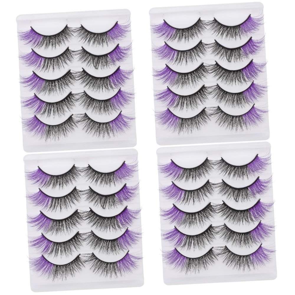 Beavorty 20 Pairs of False Eyelashes with Box, Reusable and Flexible