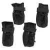 BUGUUYO 4-Pack Leather Dog Shoes Non-Slip Soft Sole Outdoor Protection Black Size 8 view 1