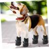 BUGUUYO 4-Pack Leather Dog Shoes Non-Slip Soft Sole Outdoor Protection Black Size 8 view 3