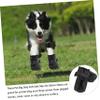 BUGUUYO 4-Pack Leather Dog Shoes Non-Slip Soft Sole Outdoor Protection Black Size 8 view 4
