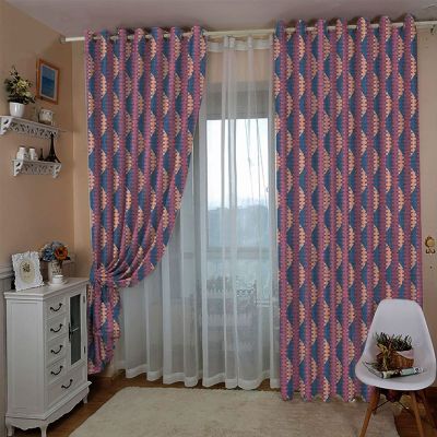 KLZUOPT Pink Ethnic Blackout Curtains, Thermal Insulated, 2 Panels, W 66 x L 54 in