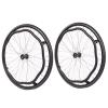 20"/22"/24" Wheelchair Rear Wheel Assembly with Bearings and Handrims, Solid Tires, Shock-Absorbing Spokes, 2-Pack (24 in) view 1