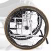 20"/22"/24" Wheelchair Rear Wheel Assembly with Bearings and Handrims, Solid Tires, Shock-Absorbing Spokes, 2-Pack (24 in) view 3