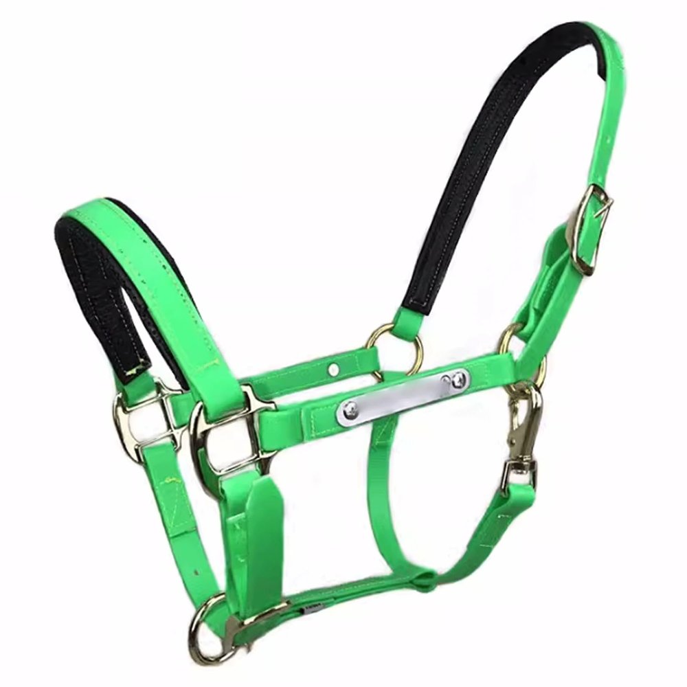 QYMLSH Horse Bridle, Hibiscus Leather Comfort Bridle (Green, Size S)