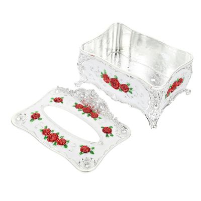 Silver Plastic Tissue Box for Home and Car