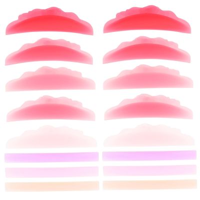 HAPINARY 8 Pairs Red Silicone Lash Lift Pads, Reusable, Skin-Friendly, Shape-Retaining