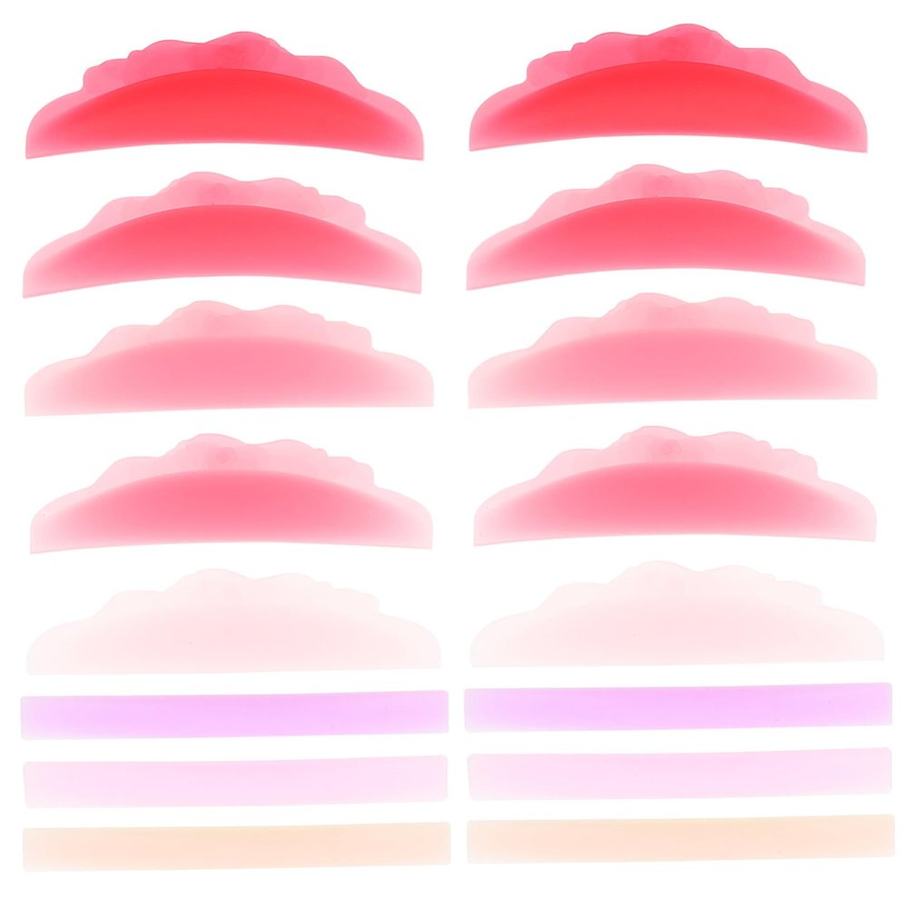 HAPINARY 8 Pairs Red Silicone Lash Lift Pads, Reusable, Skin-Friendly, Shape-Retaining
