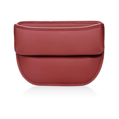ZaLix Car Seat Gap Storage Box for Tesla Model S/Model X/Model Y/Model 3, PU Leather Organizer, E Red