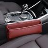 ZaLix Car Seat Gap Storage Box for Tesla Model S/Model X/Model Y/Model 3, PU Leather Organizer, E Red view 3