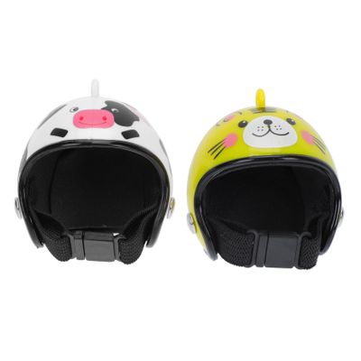 minkissy 2 Sets Chicken Helmets for Pet Birds, Outdoor Use, 2 Pieces per Set