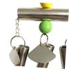 FRCOLOR Parrot Toy Stainless Steel Bell for Medium and Large Parrots and Squirrels view 3