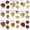 Messy Bun Hairpiece with Curly and Straight Hair view 4