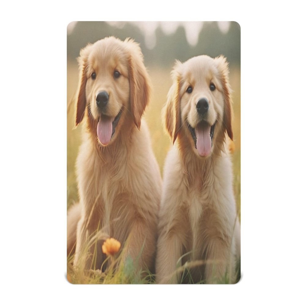 JUMBEAR Cute Golden Retriever Fitted Sheet for Baby Bassinets and Newborns