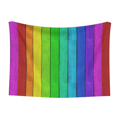 BUULOO Reversible Rainbow Wood-Print Fleece Pet Blanket
