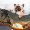 BUULOO Pet Bean Fleece Blanket, Reversible, Sunrise Design, for Cats and Dogs view 3