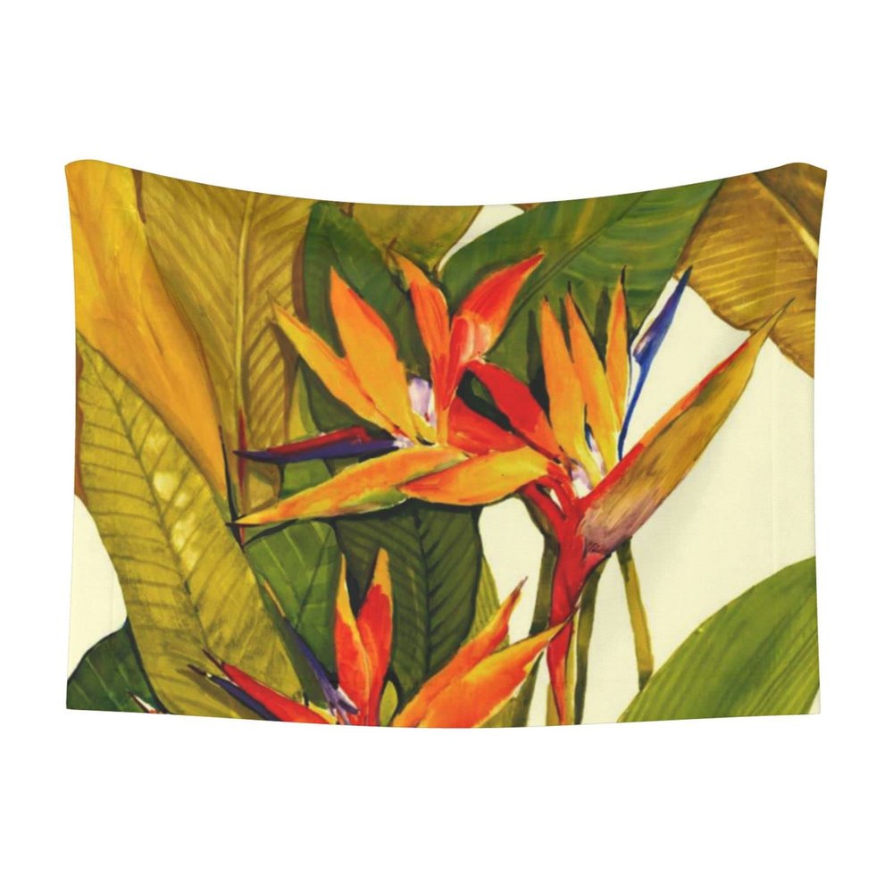 Pet Bean Reversible Fleece Blanket with Tropical Paradise Bird Print