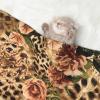 BUULOO Pet Bean Fleece Blanket, Reversible, Striped Leopard Print, Soft Printed Blanket for Cats and Dogs, Various Sizes view 2