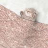 BUULOO Pet Bean Fleece Blanket, Reversible, Rose Gold, for Cats and Dogs, Soft Printed Blanket, Various Sizes view 2