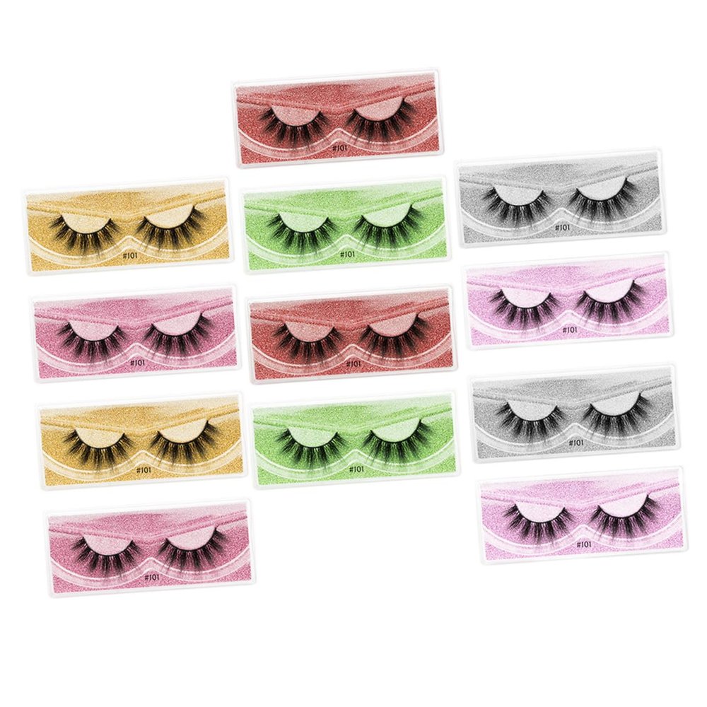 12 Pairs of No. 101 Synthetic False Eyelashes for Girls