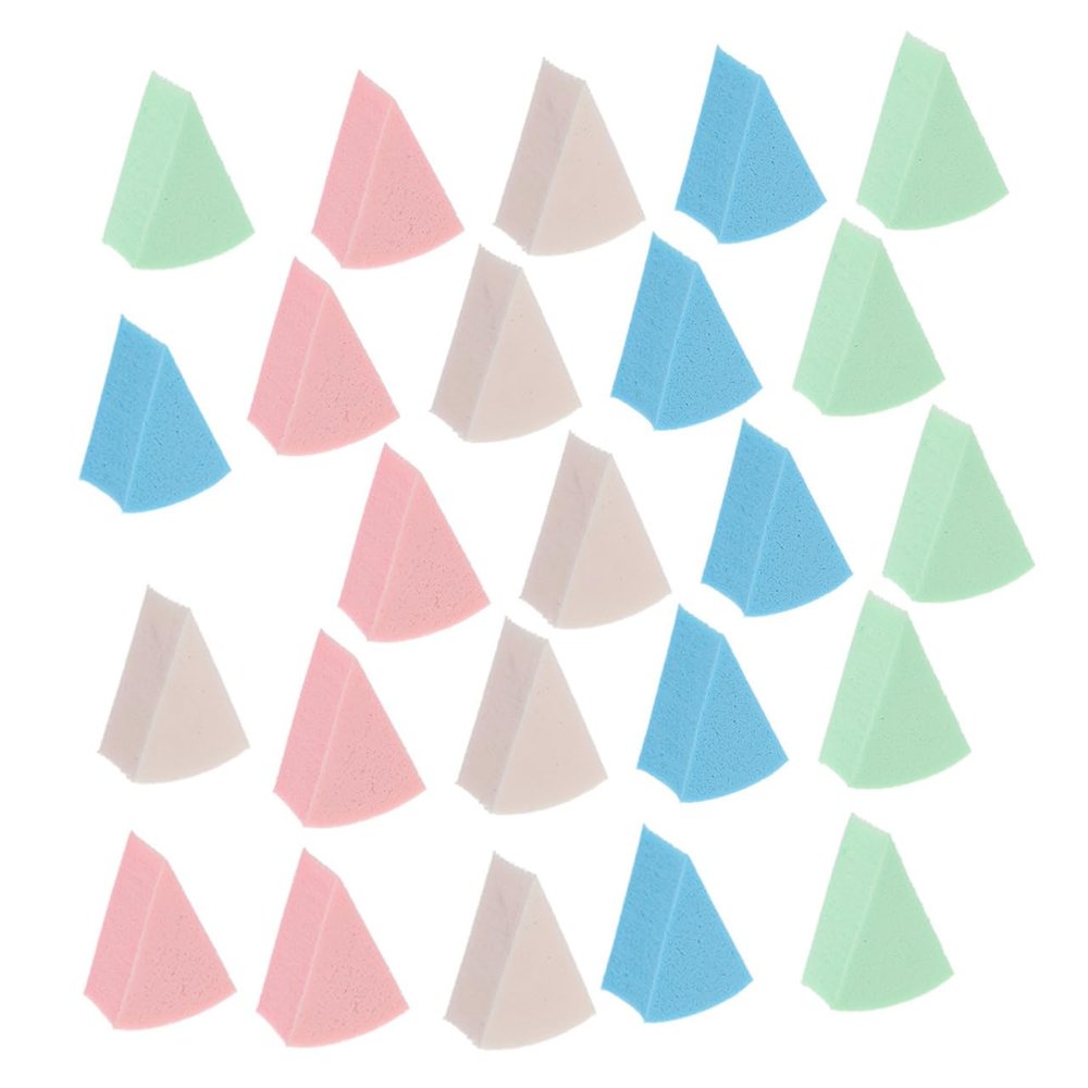 Housoutil 3-Piece Latex Makeup Sponges, Triangular Shape, Reusable for Liquid and Cream Foundation, Easy to Clean, Wet or Dry Use
