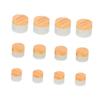 12 Cosmetic Glass Jars, 5g/10g/30g, with Wooden Lids view 1