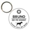 DOG TAG/DOG ID TAG - Biothane - White - v2 (DOG) - Round - 3.4 cm view 1