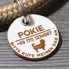 DOG TAG/DOG ID TAG - Biothane - White - v2 (DOG) - Round - 3.4 cm view 2