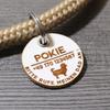 DOG TAG/DOG ID TAG - Biothane - White - v2 (DOG) - Round - 3.4 cm view 3