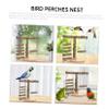 minkissy Wooden Parrot Climbing Ladder and Perch Platform view 4