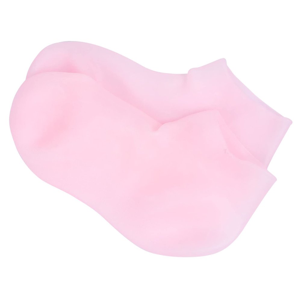 1 Pair of Pink Exfoliating Foot Care Socks, Elastic