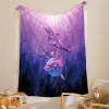 Purple Dolphin Soft Flannel Throw Blanket, 130 x 150 cm view 2