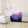 Purple Dolphin Soft Flannel Throw Blanket, 130 x 150 cm view 3