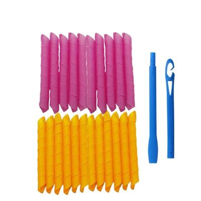 10-Piece Heatless Curlers, No-Heat Spiral Curling Rods for Sleeping, Soft Waves (45 cm, 20 pcs)