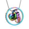 AIWENXI Paw Print Urn Necklace for Cat or Dog, Memorial Keepsake view 1
