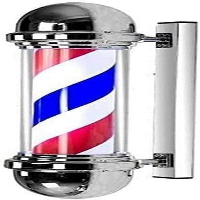 JCAKES Lightweight Outdoor Wall Light for Hairdressers, 50 cm, Red and Blue, Rotatable, for Hair Salons, Logos and Salon Shop Signs