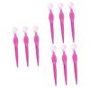 Angoily 9-Piece Stainless Steel Eyebrow Razors for Precise Trimming, Compact Beauty Tools for Women and Girls, Travel, Transparent Red view 1