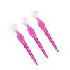 Angoily 9-Piece Stainless Steel Eyebrow Razors for Precise Trimming, Compact Beauty Tools for Women and Girls, Travel, Transparent Red view 3