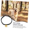 Angoily Pet Gold Lock Adjustable Collar with Bells view 2
