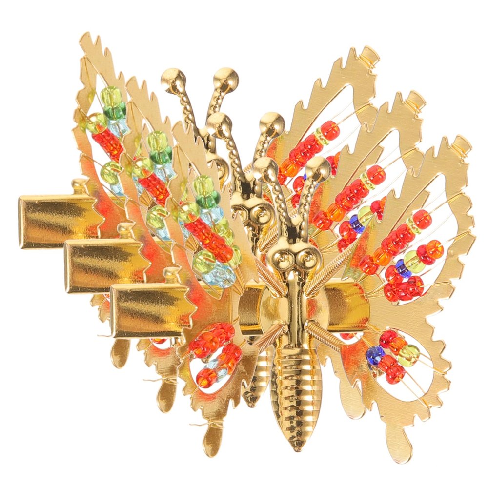 Gold Butterfly Hair Clips Made of Zinc Alloy for Women